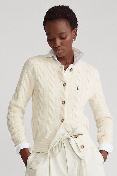 Buttoned Wool-Blend Cardigan