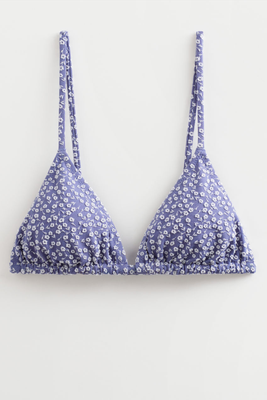 Floral Jacquard Triangle Bikini Top from & Other Stories