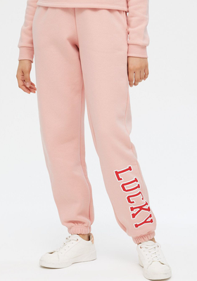 Lucky Logo Cuffed Joggers from New Look
