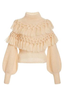 Ladybeetle Tassel-Trimmed Mohair-Silk Sweater from Zimmermann