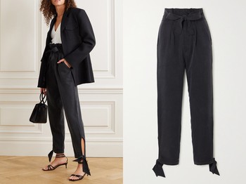 + NET SUSTAIN Avalon Tie-Detailed Tencel Tapered Pants from Reformation