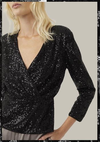 Eshka Sequin Wrap Top, £85