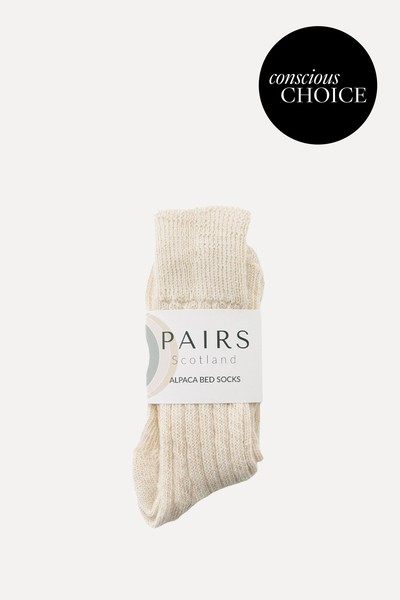 Cream Alpaca Bed Socks from Pairs Scotland