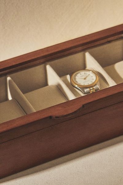 Wooden & Linen Watch Box