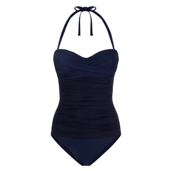 Body Navy Rouched Bandeau Control One Piece