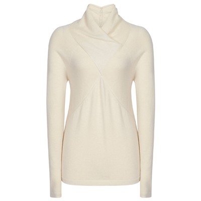 Wool Blend Twist Neck Jumper