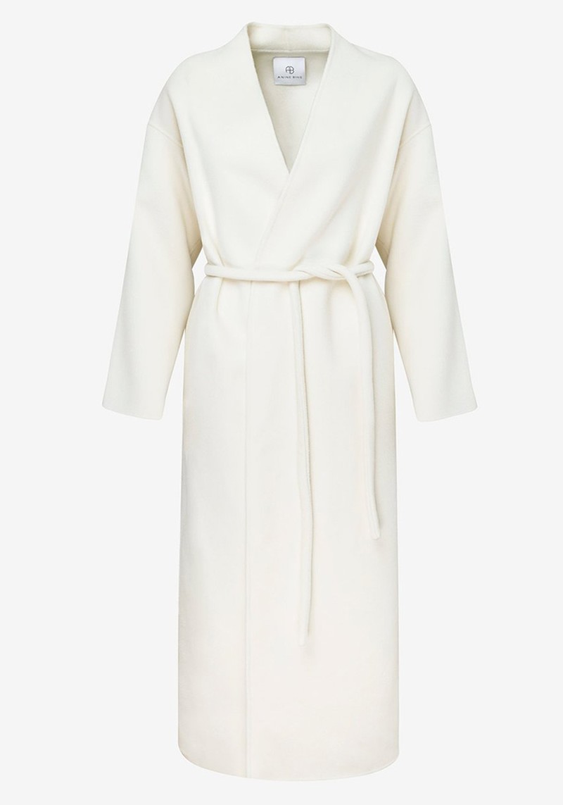 Cream Hunter Belted Wool And  Cashmere Blend Coat, £635 | Anine Bing
