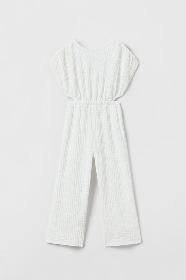 Textured Cut-Out Jumpsuit