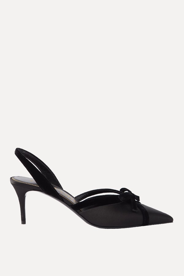 Bow-Trim 65 Satin Slingback Pumps from Tom Ford