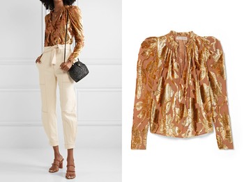 Camilla Devoré-Chiffon Blouse from Ulla Johnson