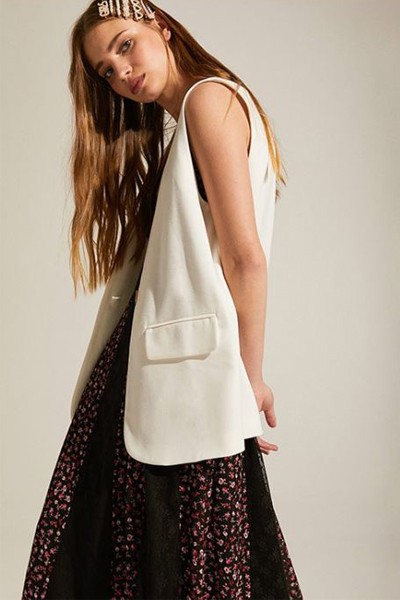 Oversized Plain Gilet from Stradivarius