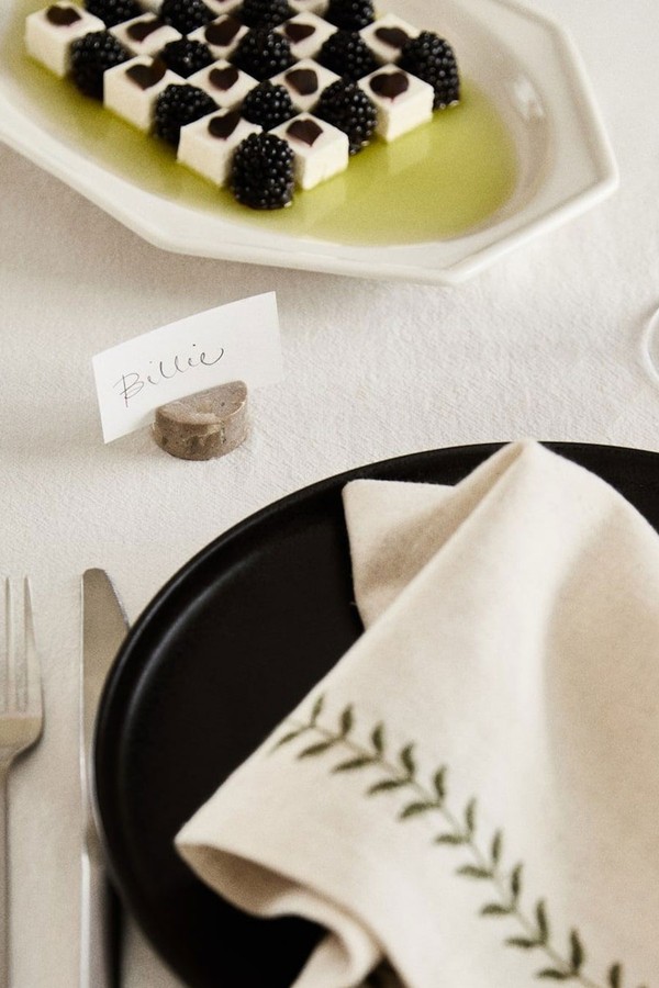 Set Of 4 Marble Place Card Holders