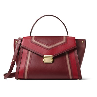 Whitney Large Tri-Color Leather Satchel