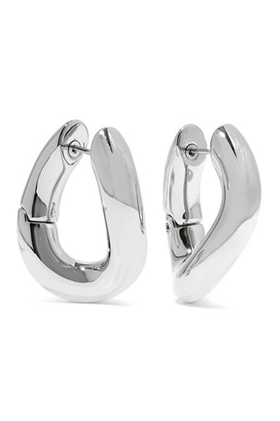 Palladium-Tone Hoop Earrings from Balenciaga