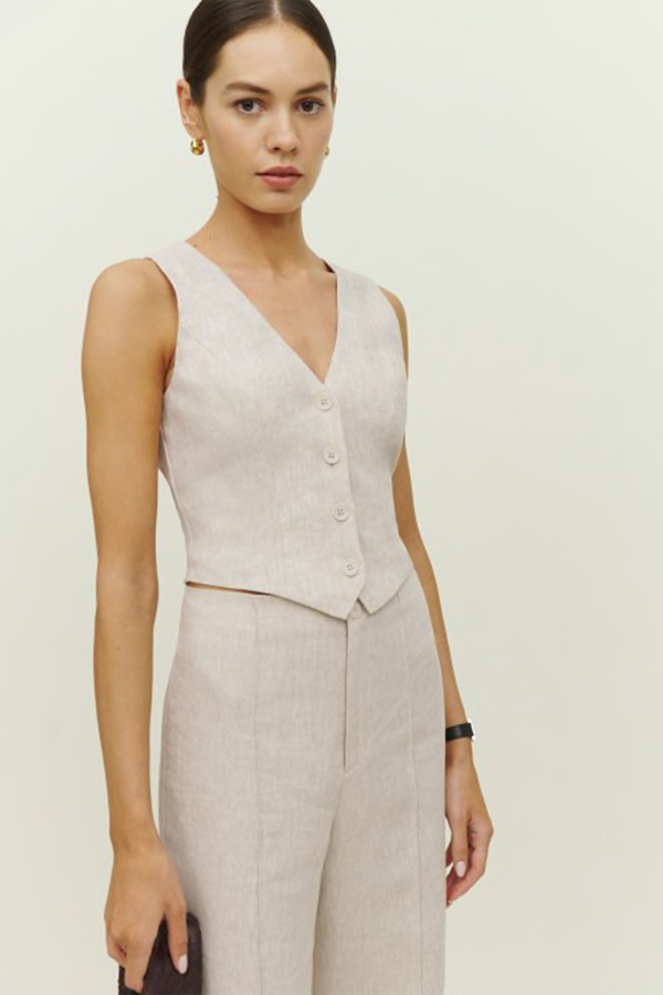 Devin Linen Vest from Reformation