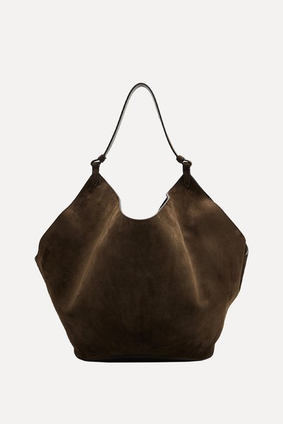 Lotus Medium Suede Tote from Khaite