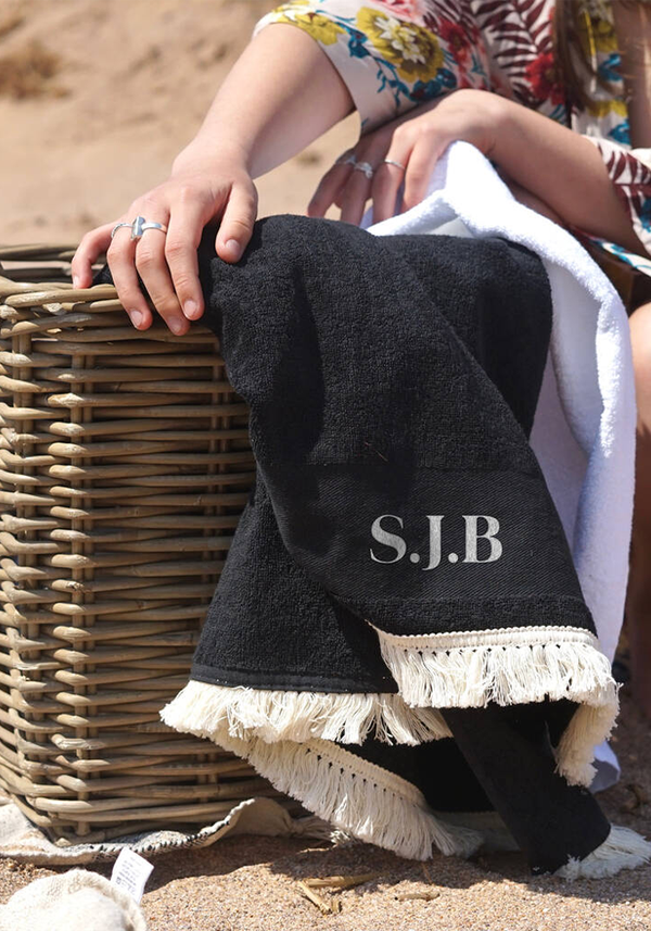 Personalised Fringe Beach Towel from The Forest & Co