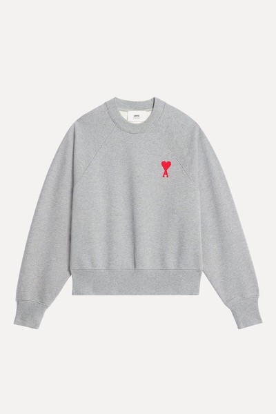 Tonal-Logo Cotton Sweatshirt from Ami Paris 