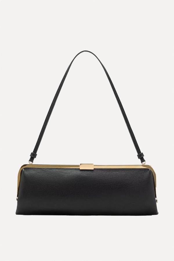 Handbag With Gold Edge & Clasp from Mango