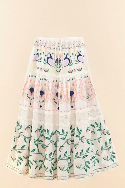 Summer Garden Embroidered Maxi Skirt from Farm Rio