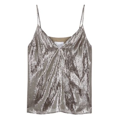 Olivia Bronze Lamé Top from Cami NYC