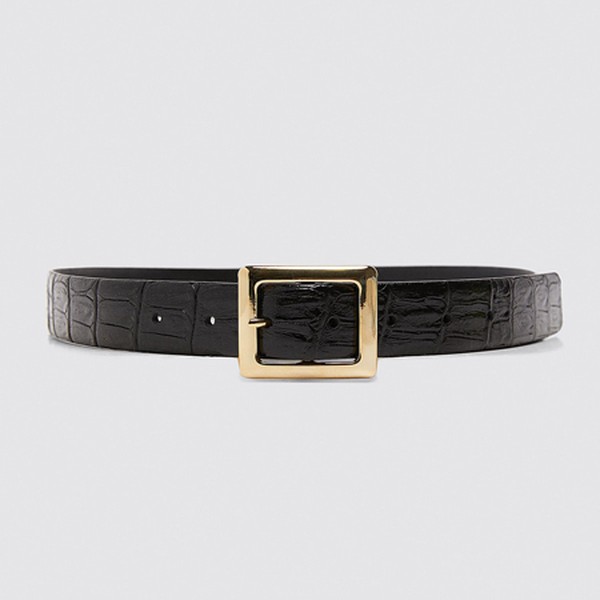 Embossed Leather Belt from Zara