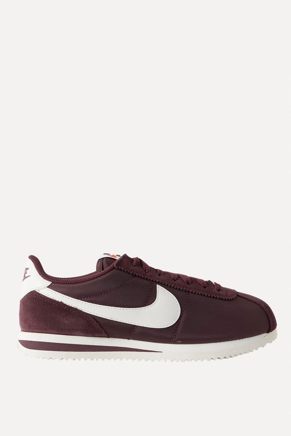 Cortez Leather & Suede-Trimmed Canvas Sneakers from Nike