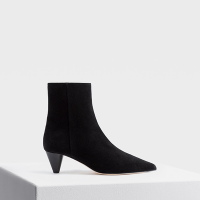 Carly Black Suede Boots  from Aeydē