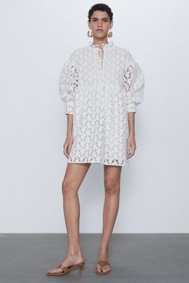 Textured Weave Mini Dress from Zara
