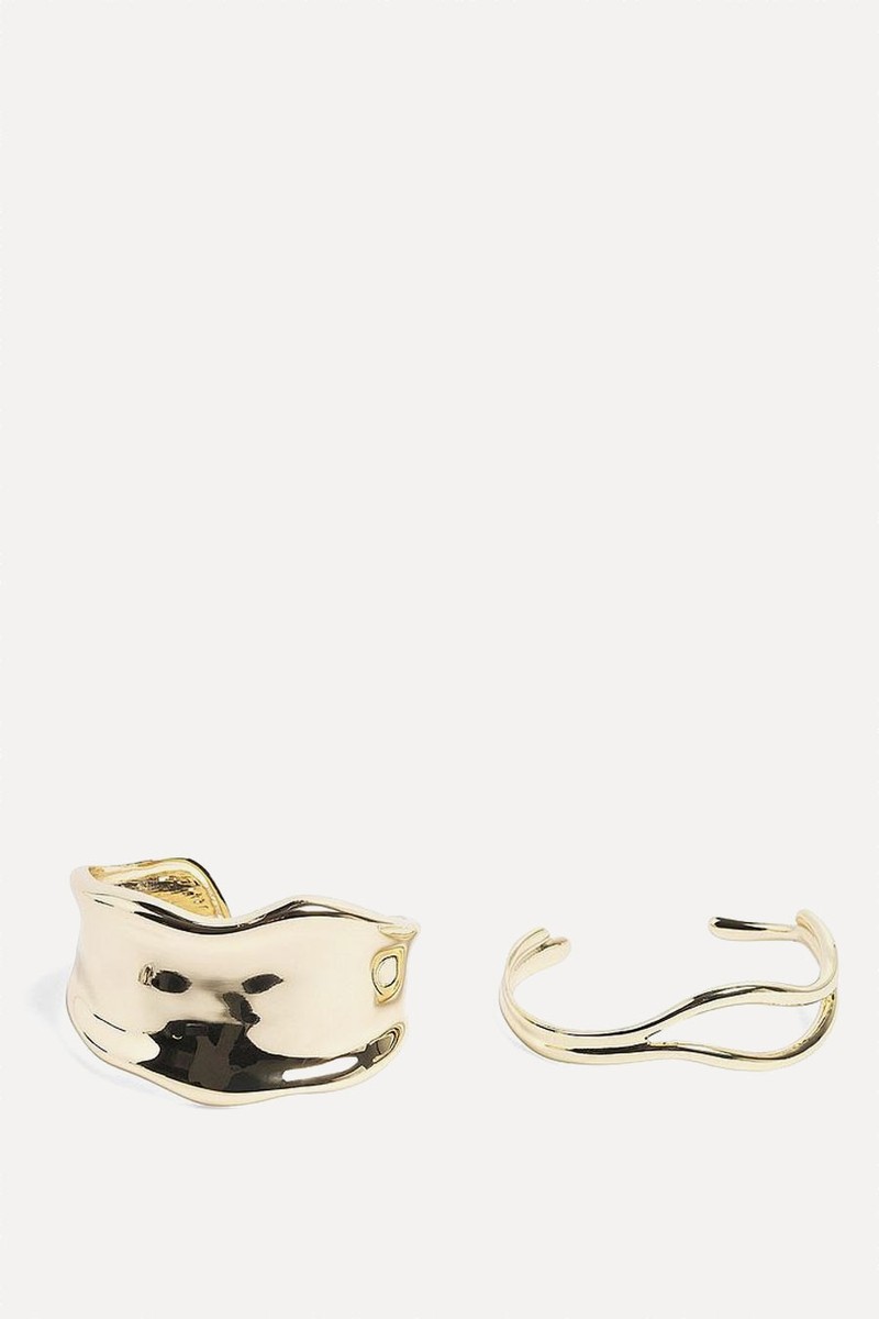 Pack Of 2 Sculptural Bangle Bracelets from NA-KD