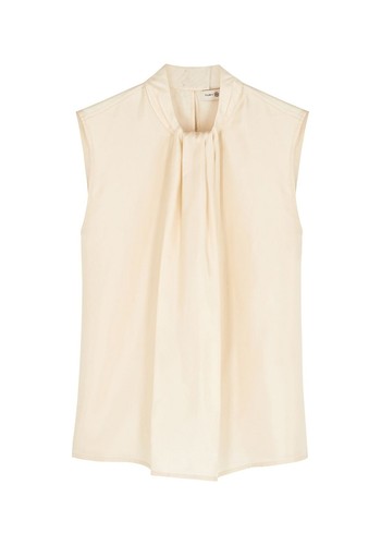 Ivory Silk-Twill Top from Tory Burch