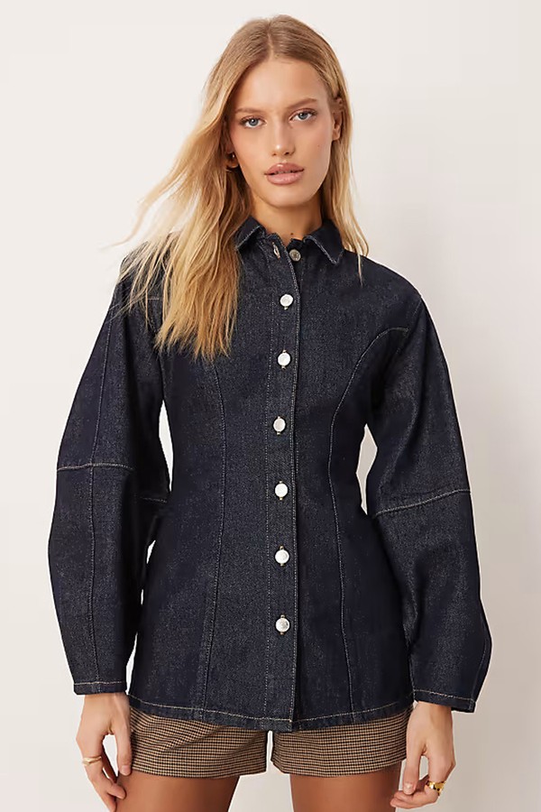 Denim Shirt With Sculpted Sleeves from ASOS DESIGN