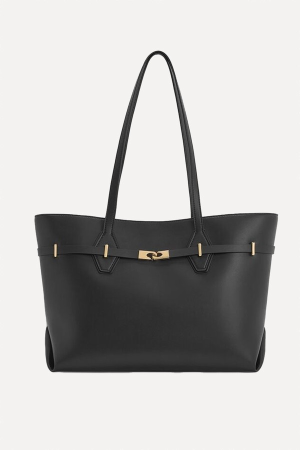 Arlet Double-Handle Belted Tote Bag from Charles & Keith