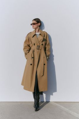 Loose Fit Trench Coat With Belt from Massimo Dutti