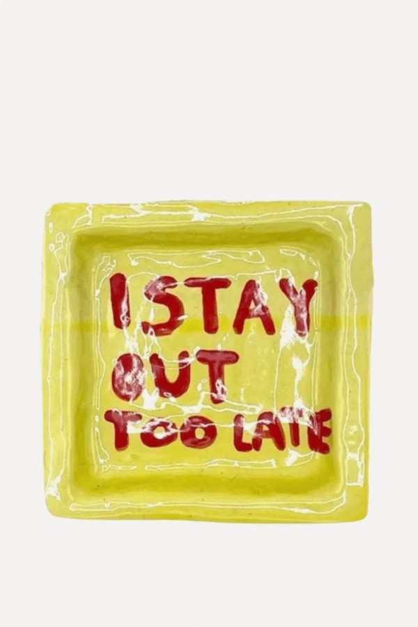 I Stay Out Too Late Trinket Tray from L&Clay Ceramics