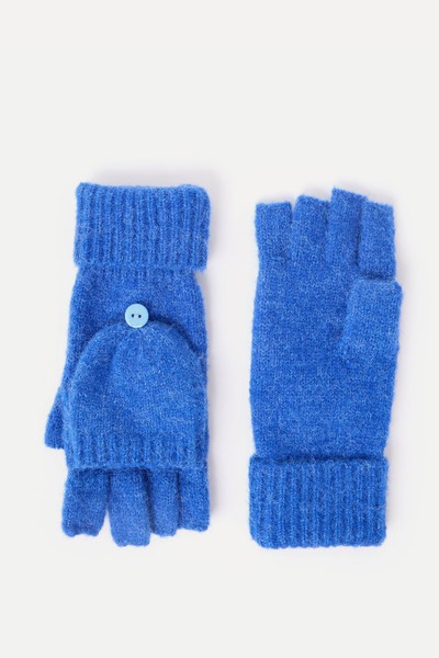 Knitted Fingerless Mitten Gloves from Oliver Bonas