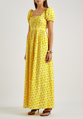 Poppy Floral Print Cotton Maxi Dress from DVF