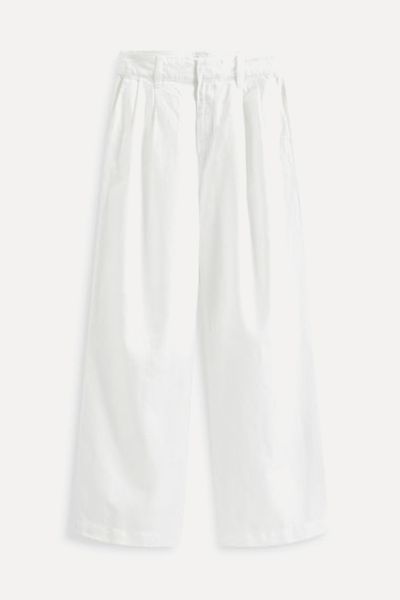 Linen Blend Pleated Trousers from GAP