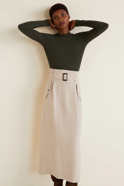 Belt Long Skirt