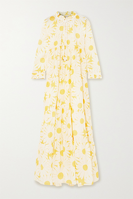 Floral-Print Cotton-Voile Maxi Dress from Eywasouls Malibu