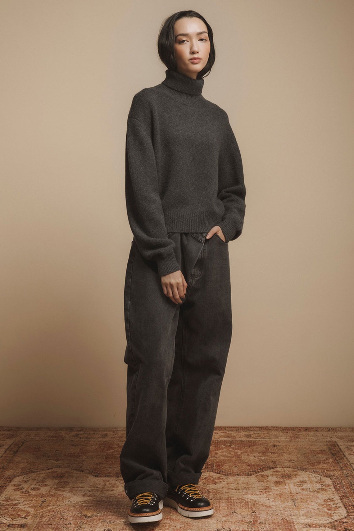 Cramond Cashmere Roll Neck Jumper