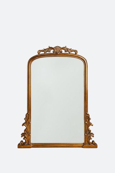 Gold Wooden Wall Mirror