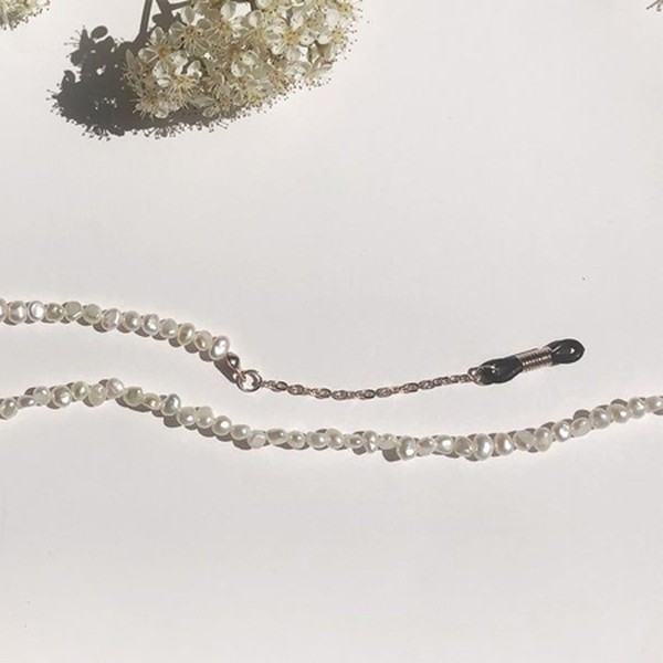 Pearl & Rose Gold Glasses Chain from Parendi Boutique