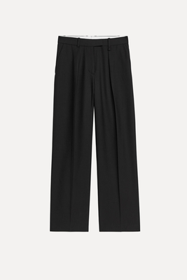 Wool Blend Twill Trousers from ARKET 