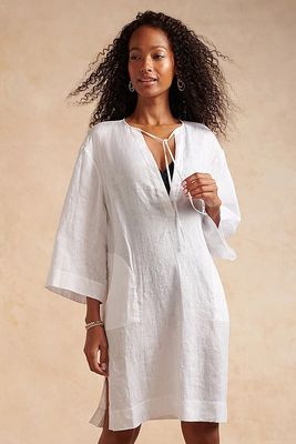 Linen Embroidered Placket Detail Cover-Up from The White Company