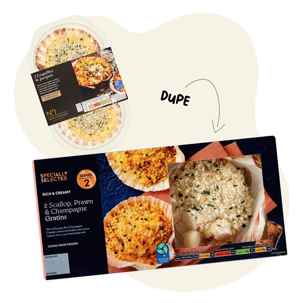 Scallop & Prawn Champagne Gratins from Aldi