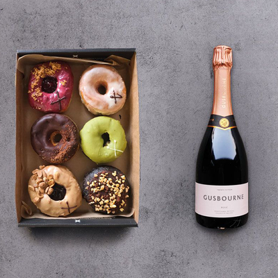 Gusbourne Sparkling Rosé Gift Box from Crosstown Doughnuts