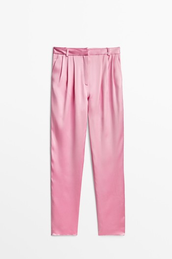 Pink Satin Trousers