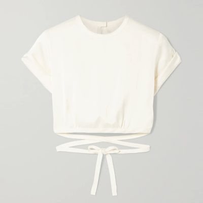Le Club Cropped Satin Top from Orseund Iris