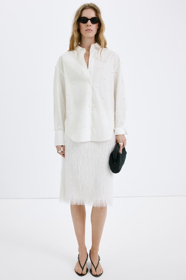  Midi Skirt With Textured Yarn from Mango